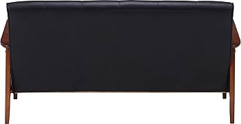 Amazon｜不二貿易 ソファ 2人掛け 幅135cm ダークブラウン 合皮